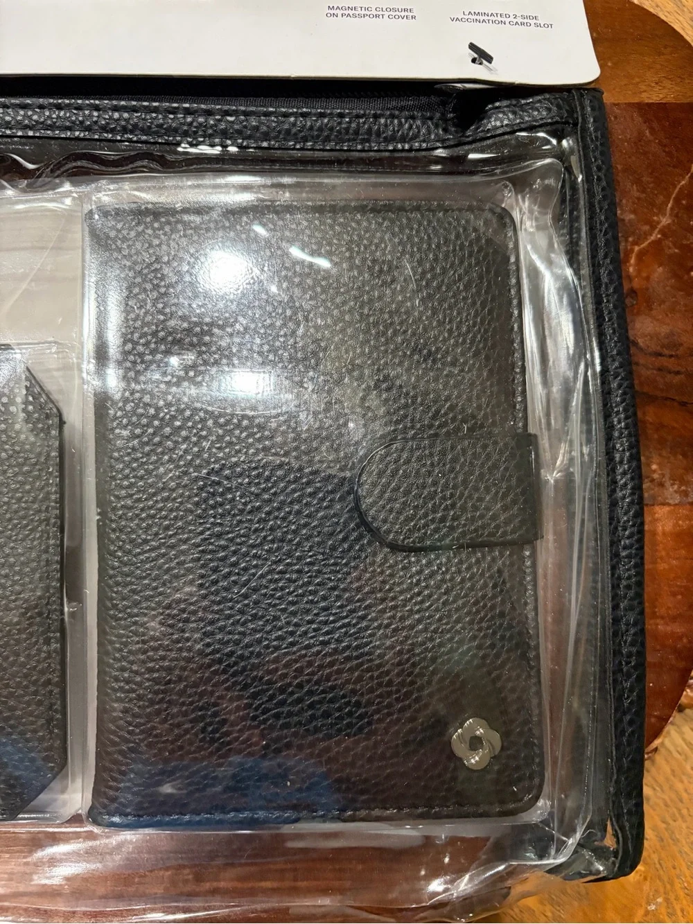 Samsonite Black Textured Passport Cover and Luggage Tag Set